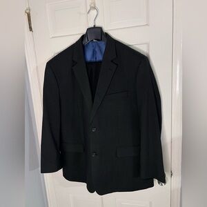 Men's Black Two-Button Notch Lapel Sport Coat